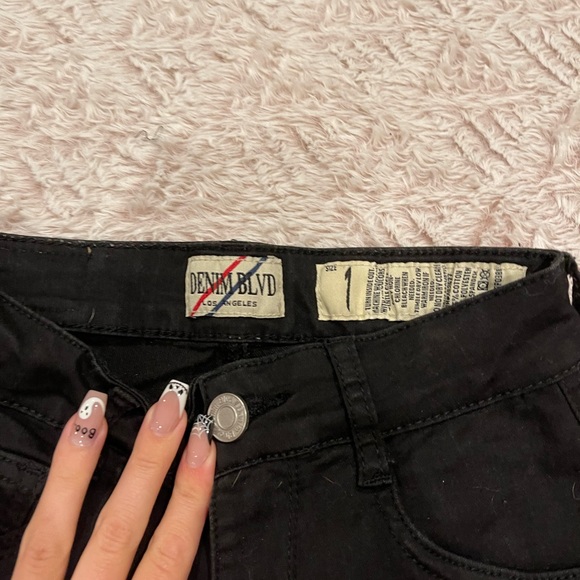 Black jeans with netting size 1 - Picture 3 of 6